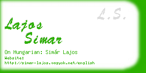 lajos simar business card